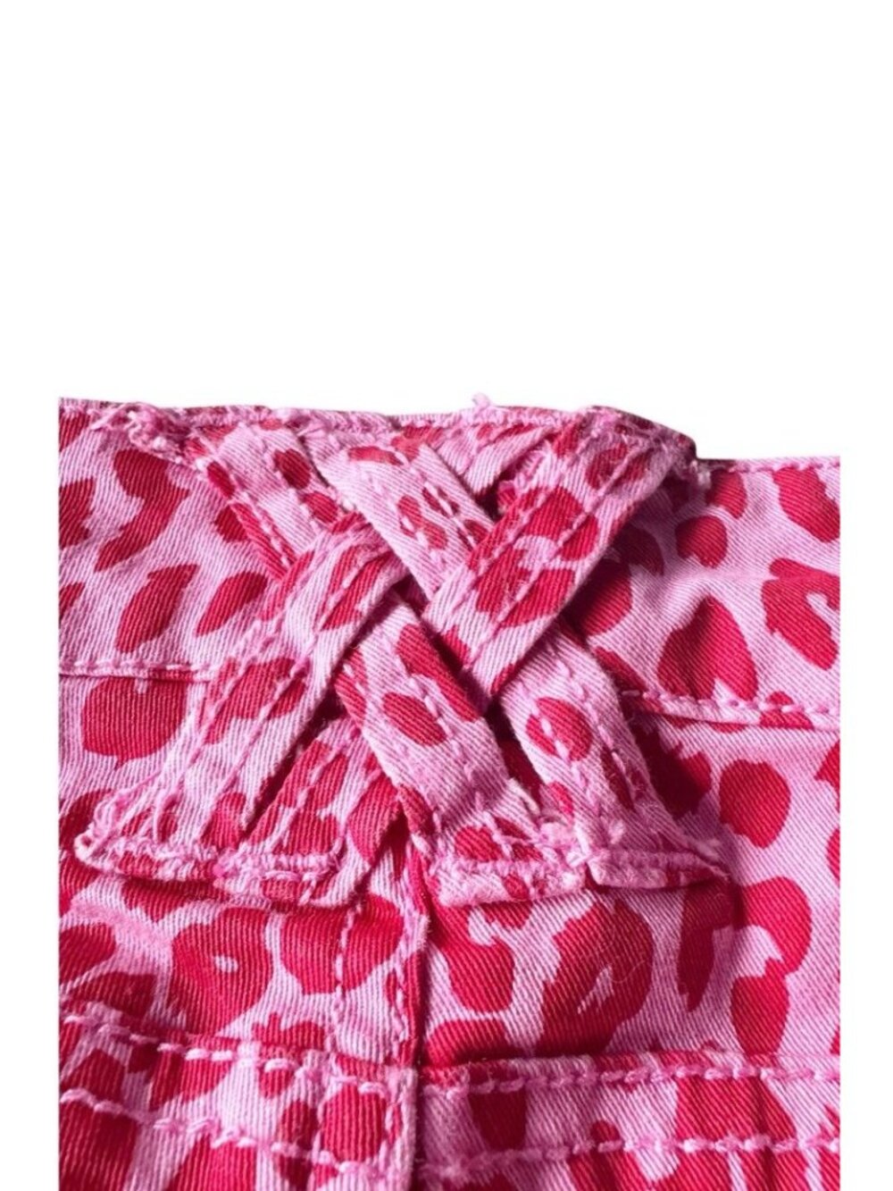 Tripp NYC Women's Sz 1 Hot Pink Red Leopard Cheetah Print Skinny Jeans NWT Rare - Picture 9 of 12